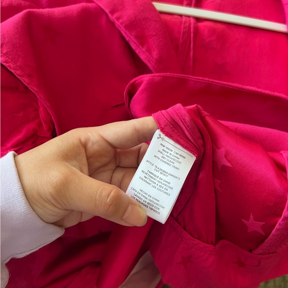 Equipment x Tabitha Simmons Hampton Pink Star Print Blazer Jacket 4 - Picture 7 of 7